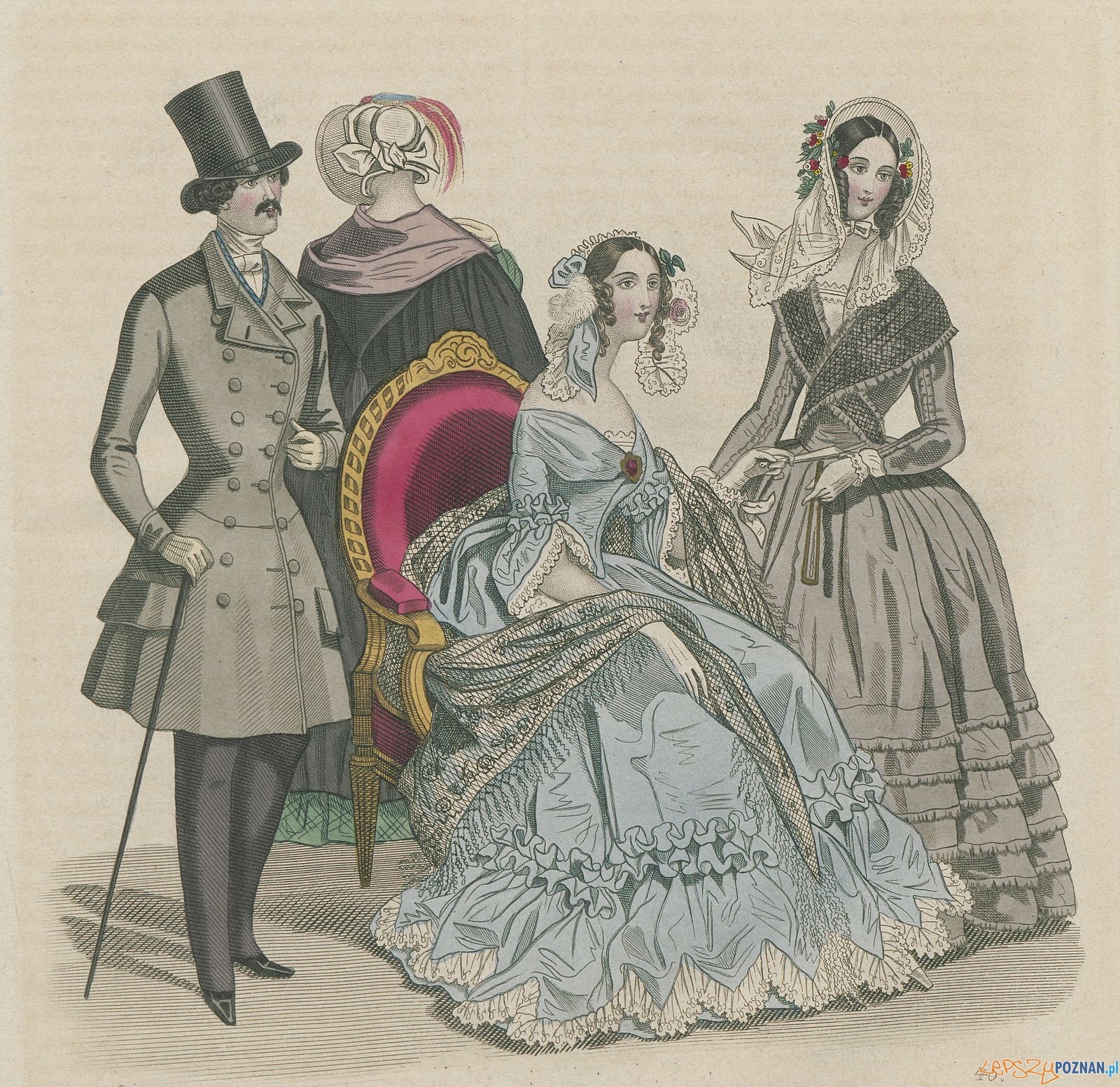 XIX-wieczna moda w zbiorach Biblioteki Raczyńskich Foto: Rycina ze zbiorów Biblioteki Raczyńskich XIX-wieczna moda w zbiorach Biblioteki Raczyńskich Foto: Rycina ze zbiorów Biblioteki Raczyńskich