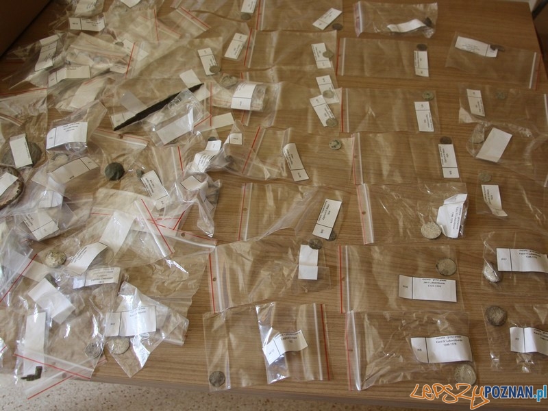 Monety znalezione podczas nielegalnych wykopalisk Foto: Policja Poznań Monety znalezione podczas nielegalnych wykopalisk Foto: Policja Poznań