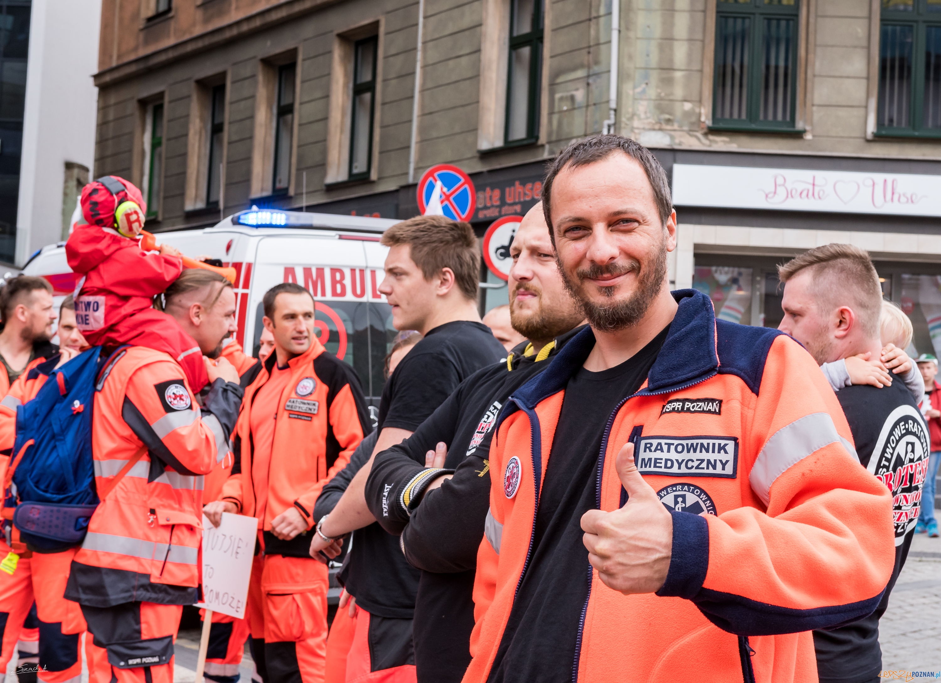 Protest Ratowników Medycznych w Poznaniu Foto: ADAM SZACH Protest Ratowników Medycznych w Poznaniu Foto: ADAM SZACH