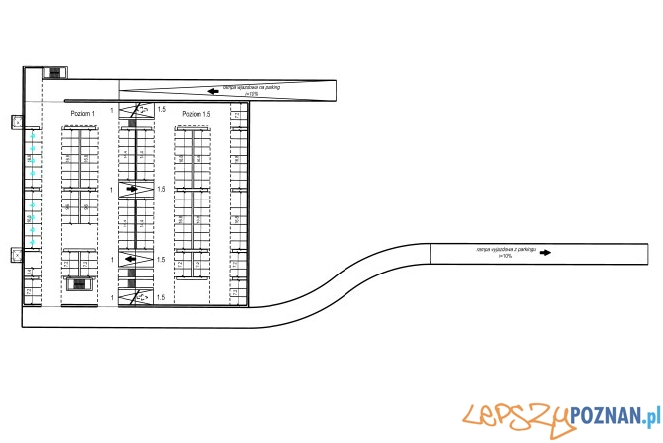 Parking park&ride Miłostowo - rzut projektu Foto: UMP Parking park&ride Miłostowo - rzut projektu Foto: UMP