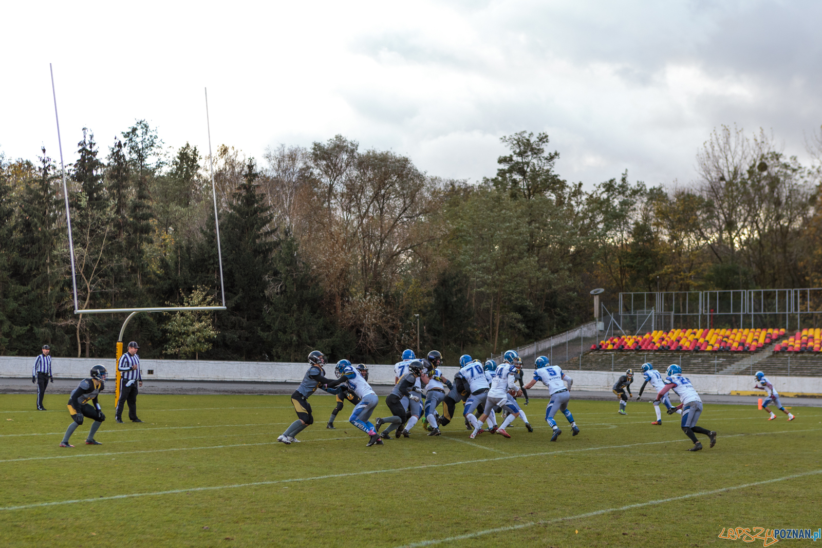 Półfinał MP U19: Kozły Poznań - Lowlanders Bialystok 22:0 - Foto: LepszyPOZNAN.pl / Paweł Rychter Półfinał MP U19: Kozły Poznań - Lowlanders Bialystok 22:0 - Foto: LepszyPOZNAN.pl / Paweł Rychter