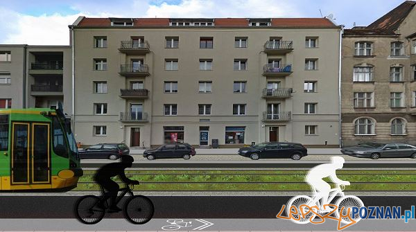 Wizualizacja przebudowy torowisk w ulicach Wierzbięcice i 28 czerwca 1956 Foto: Wizualizacja przebudowy torowisk w ulicach Wierzbięcice i 28 czerwca 1956 Foto: