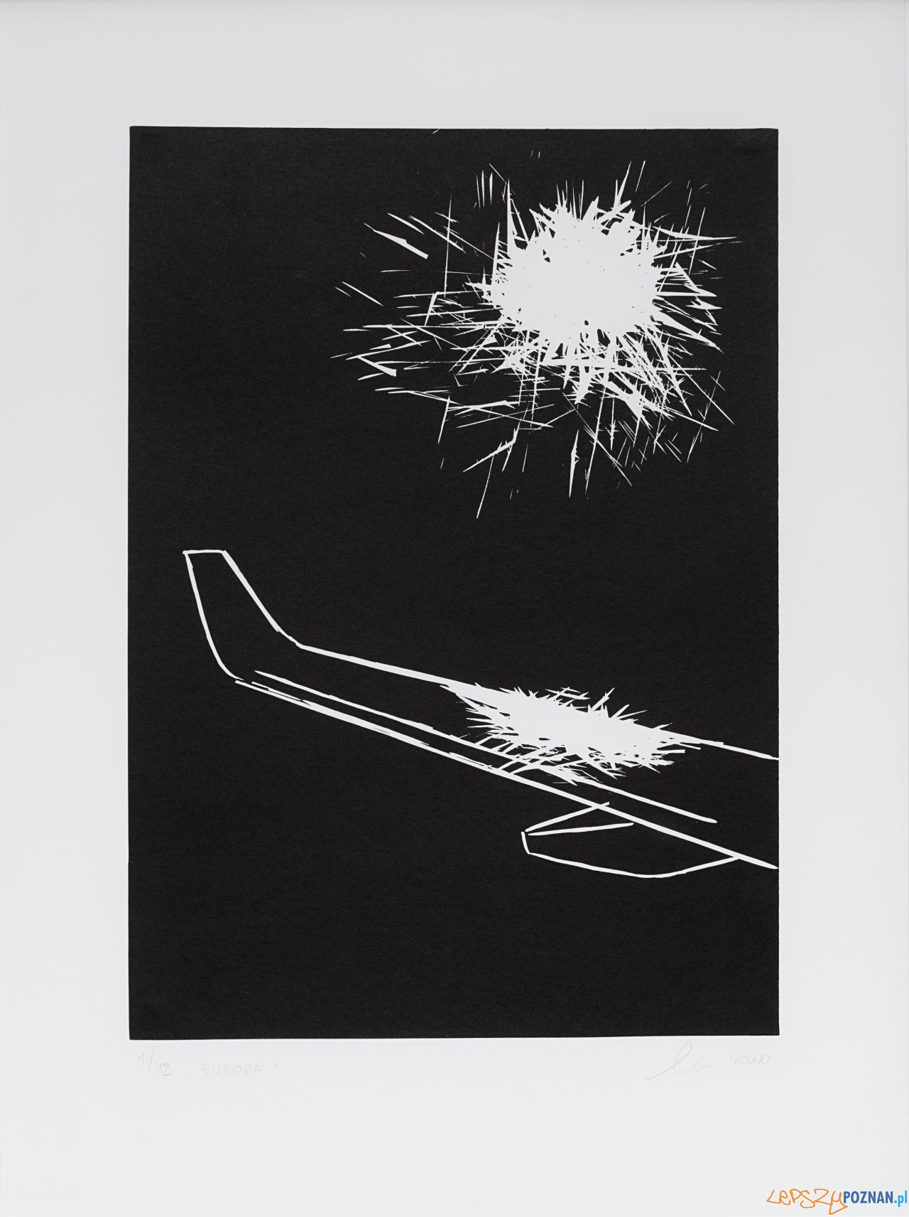 Wilhelm Sasnal, _Europa 3_, linoryt, 47 x 35 cm, edycja 12 3 AP, 2010 Foto: materiały prasowe Wilhelm Sasnal, _Europa 3_, linoryt, 47 x 35 cm, edycja 12 3 AP, 2010 Foto: materiały prasowe