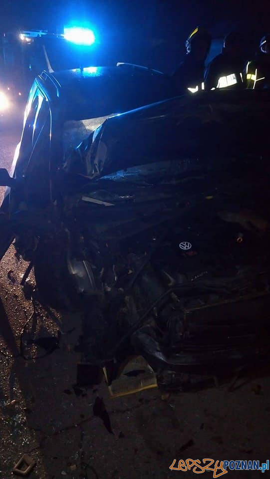 Wypadek w miejscowości Łosiniec Foto: OSP Skoki Wypadek w miejscowości Łosiniec Foto: OSP Skoki