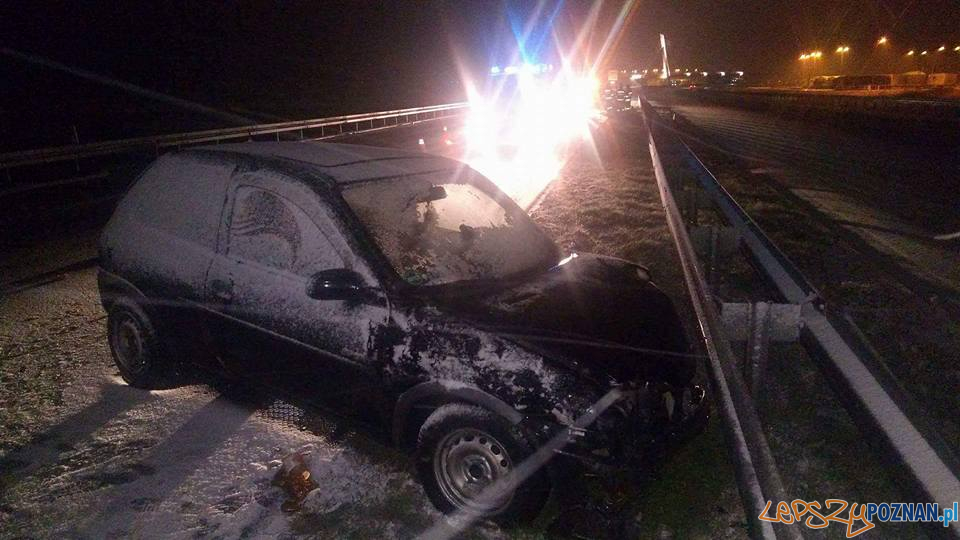 Wypadek na trasie S-5 Foto: OSP Kostrzyn Wypadek na trasie S-5 Foto: OSP Kostrzyn