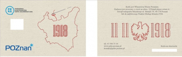 PEKA - projekty kart z okazji 100 lecia niepodległości Foto: ZTM / materiały prasowe PEKA - projekty kart z okazji 100 lecia niepodległości Foto: ZTM / materiały prasowe