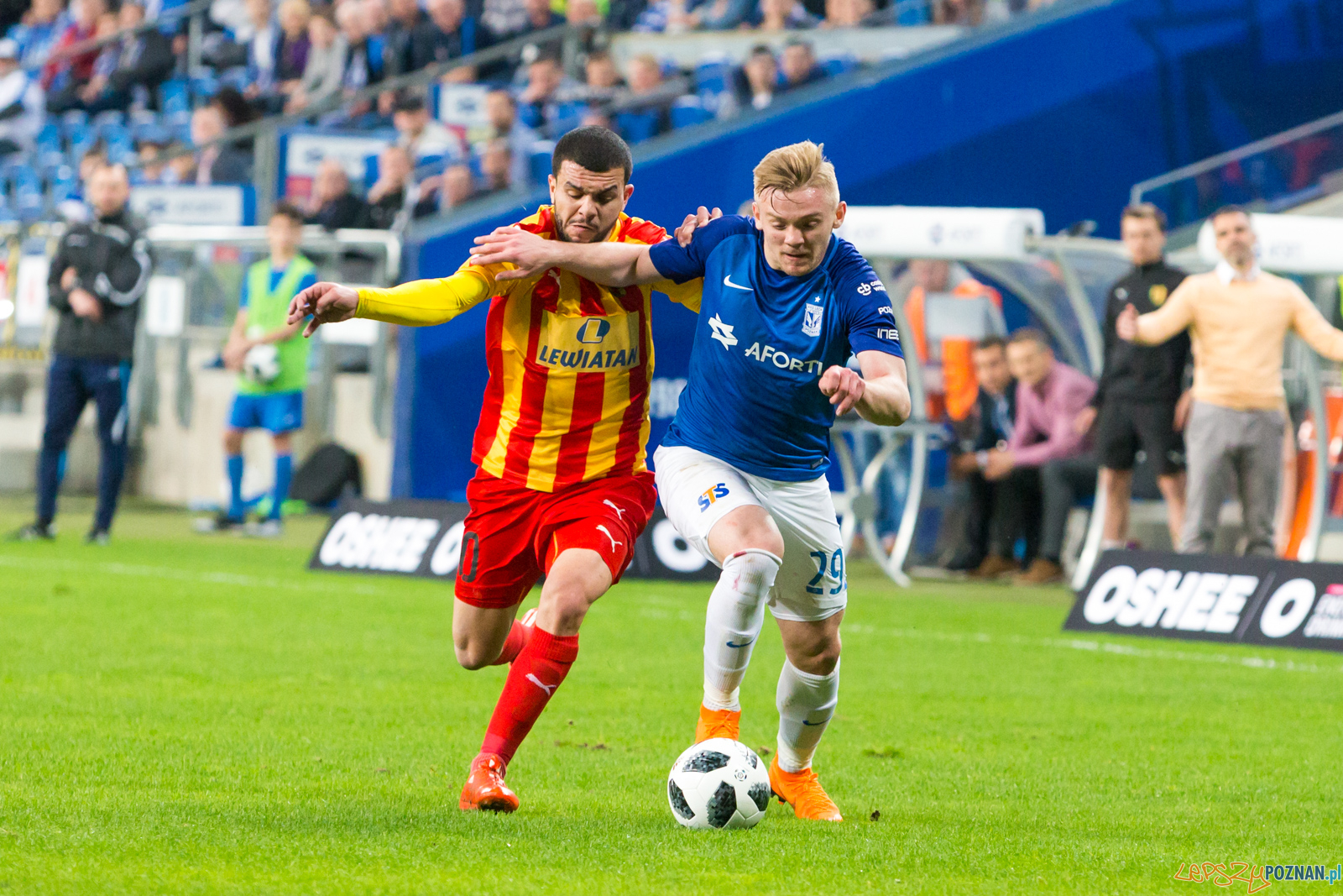 Lech Poznań - Korona Kielce (Kamil Jóźwiak, Nabil Aankour) Foto: lepszyPOZNAN.pl/Piotr Rychter Lech Poznań - Korona Kielce (Kamil Jóźwiak, Nabil Aankour) Foto: lepszyPOZNAN.pl/Piotr Rychter