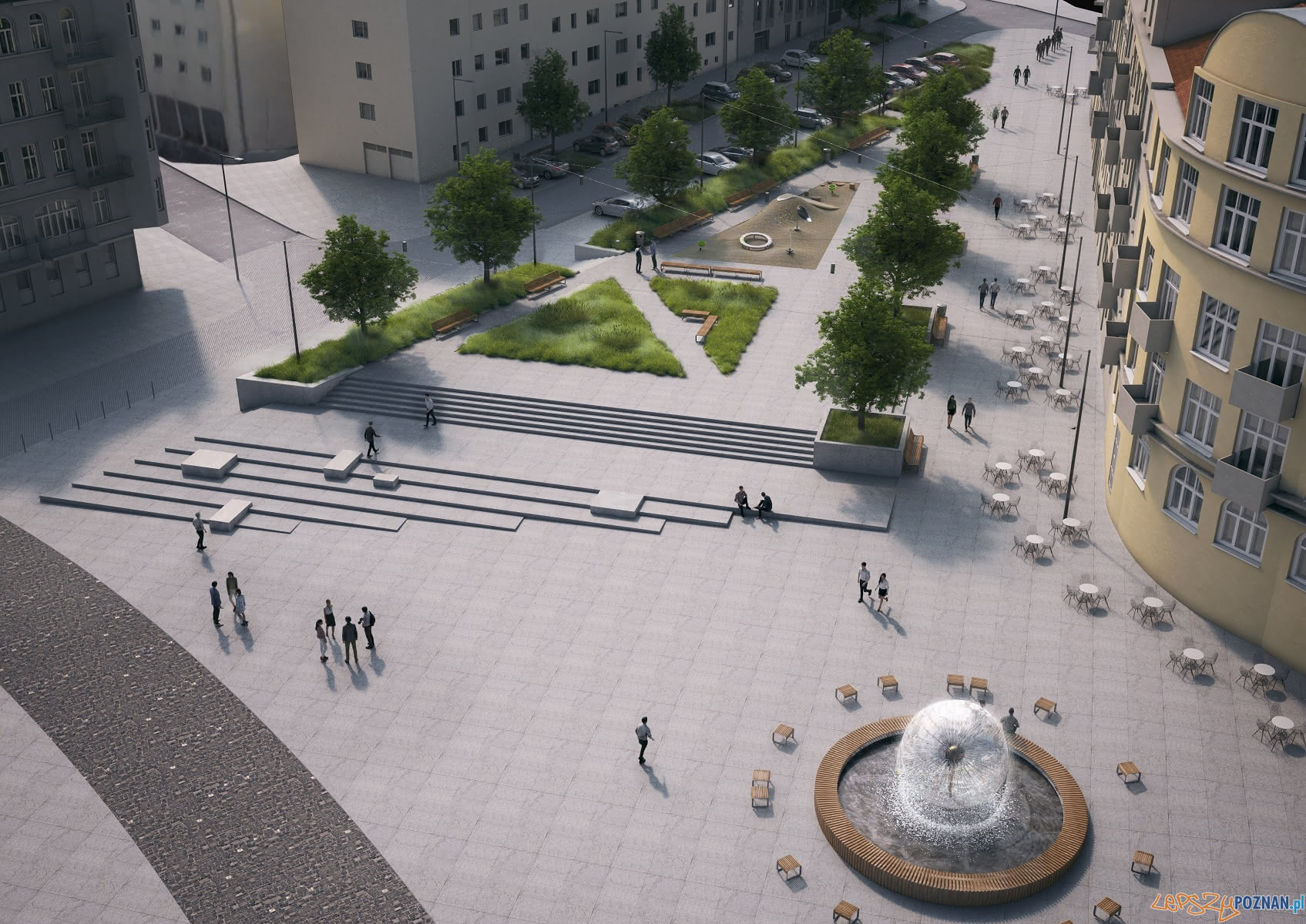 Rynek Łazarski po remoncie - wizualizacje Foto: Rynek Łazarski po remoncie - wizualizacje Foto: