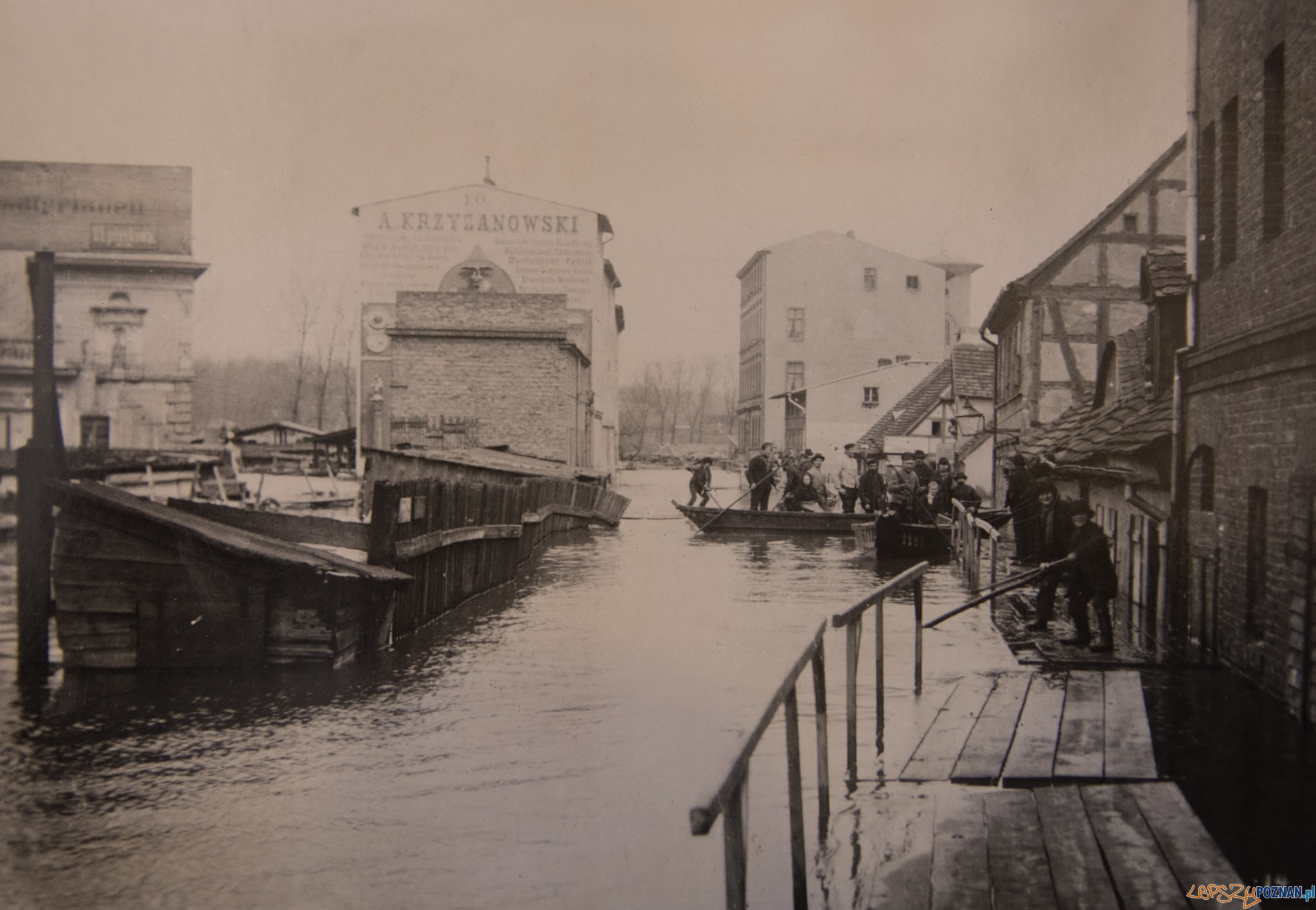 Piaskowa 1888 r.  - powódź  Foto: Miejski Konserwator Zabytków