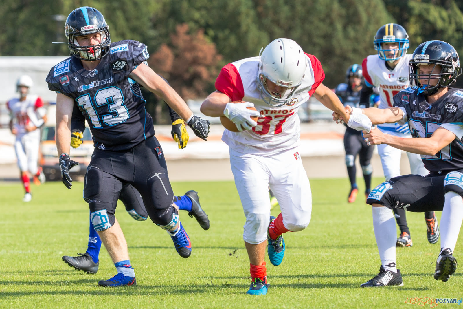 LFA J: Patrioci Poznan - Miners Wałbrzych 22:0 - Golęcin - Poz Foto: LepszyPOZNAN.pl / Paweł Rychter LFA J: Patrioci Poznan - Miners Wałbrzych 22:0 - Golęcin - Poz Foto: LepszyPOZNAN.pl / Paweł Rychter