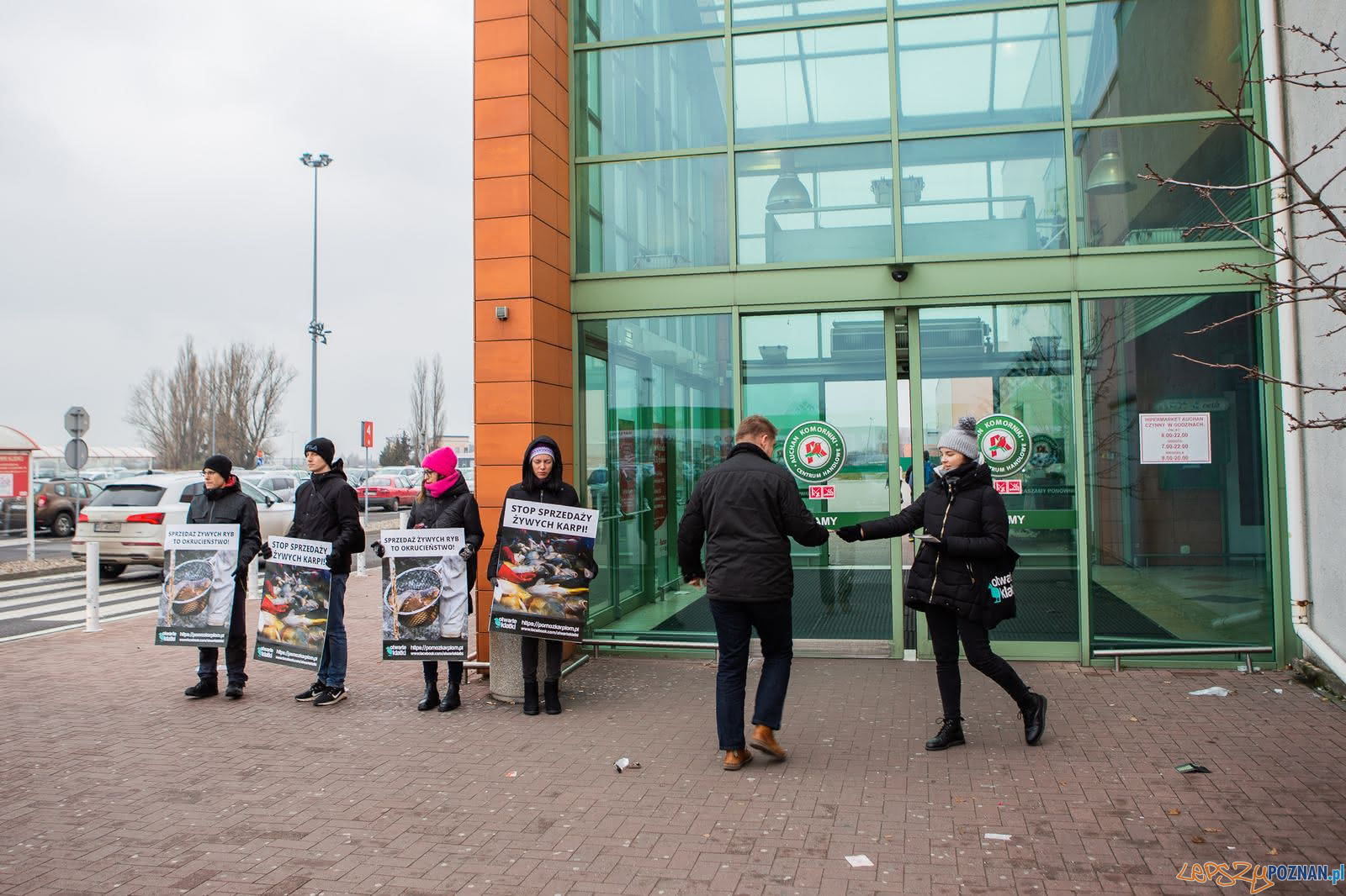 Ptotest przeciw sprzedaży żywych karpii Foto: Otwarte Klatki / materiały prasowe Ptotest przeciw sprzedaży żywych karpii Foto: Otwarte Klatki / materiały prasowe