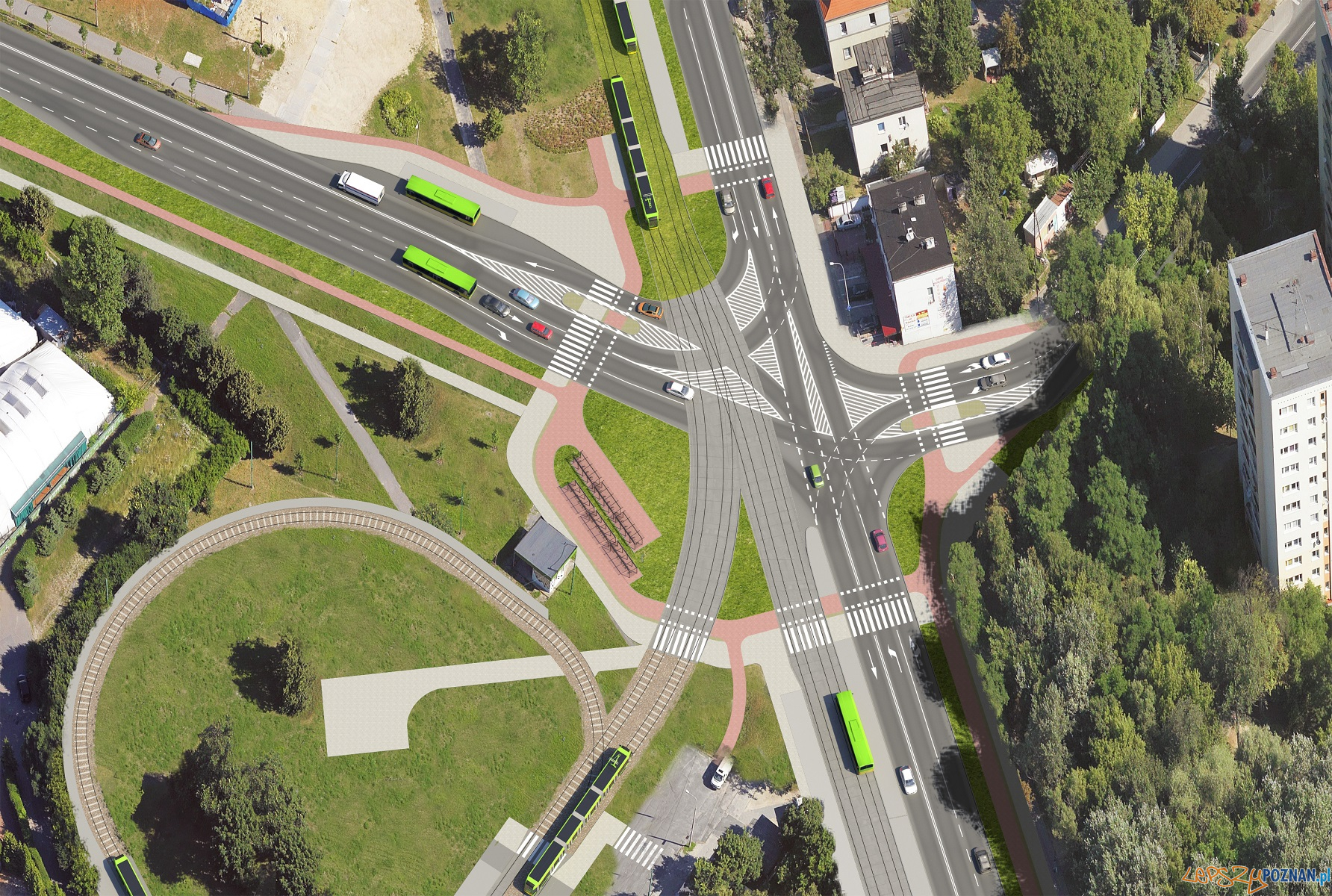 Wstępne wizualizacje II etapu trasy tramwajowej na Naramowice Foto: materiały prasowe Wstępne wizualizacje II etapu trasy tramwajowej na Naramowice Foto: materiały prasowe