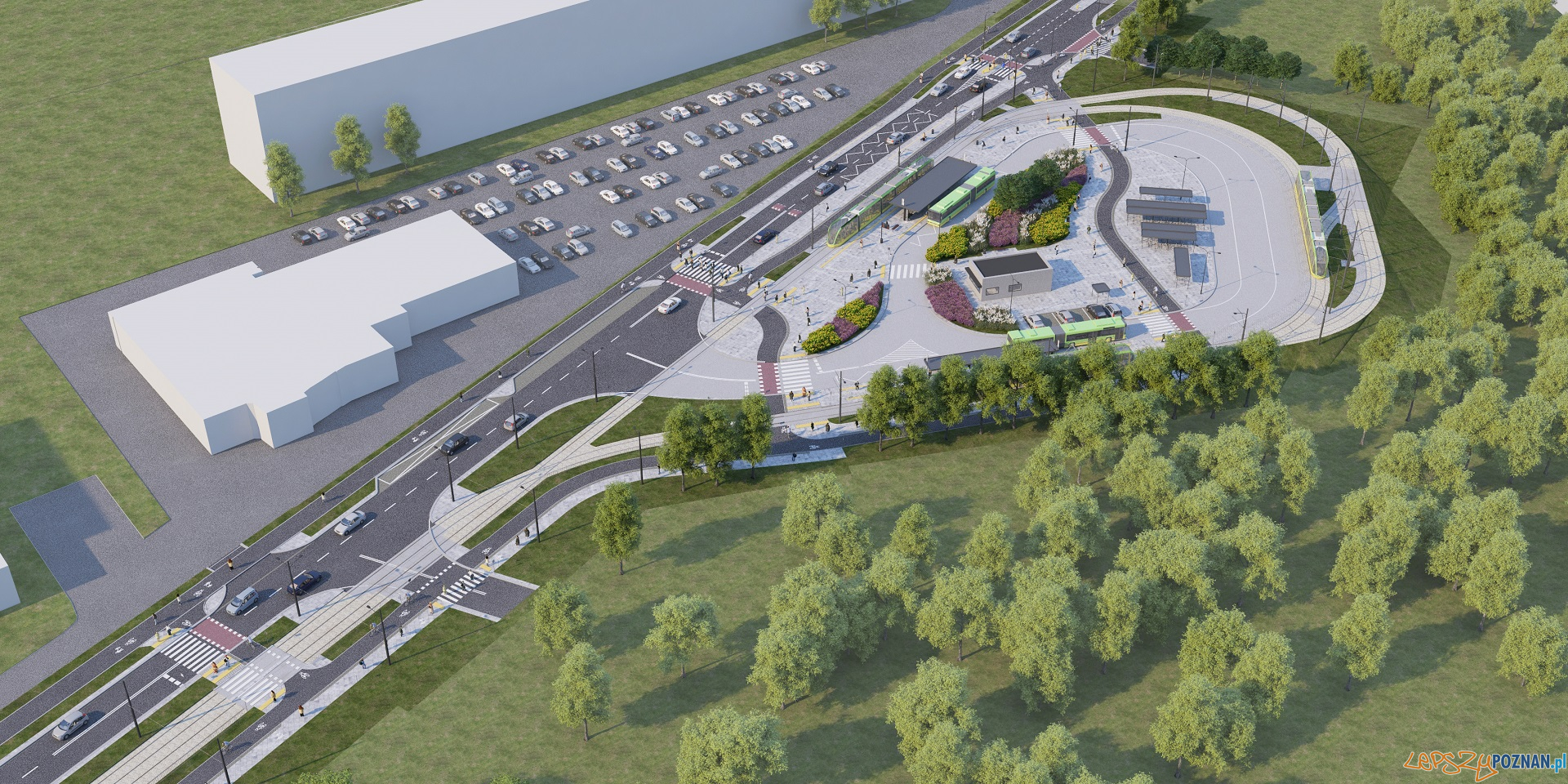 Wizualizacja pętli tramwajowo-autobusowej w rejonie ulicy Falistej Foto: materiały prasowe Wizualizacja pętli tramwajowo-autobusowej w rejonie ulicy Falistej Foto: materiały prasowe