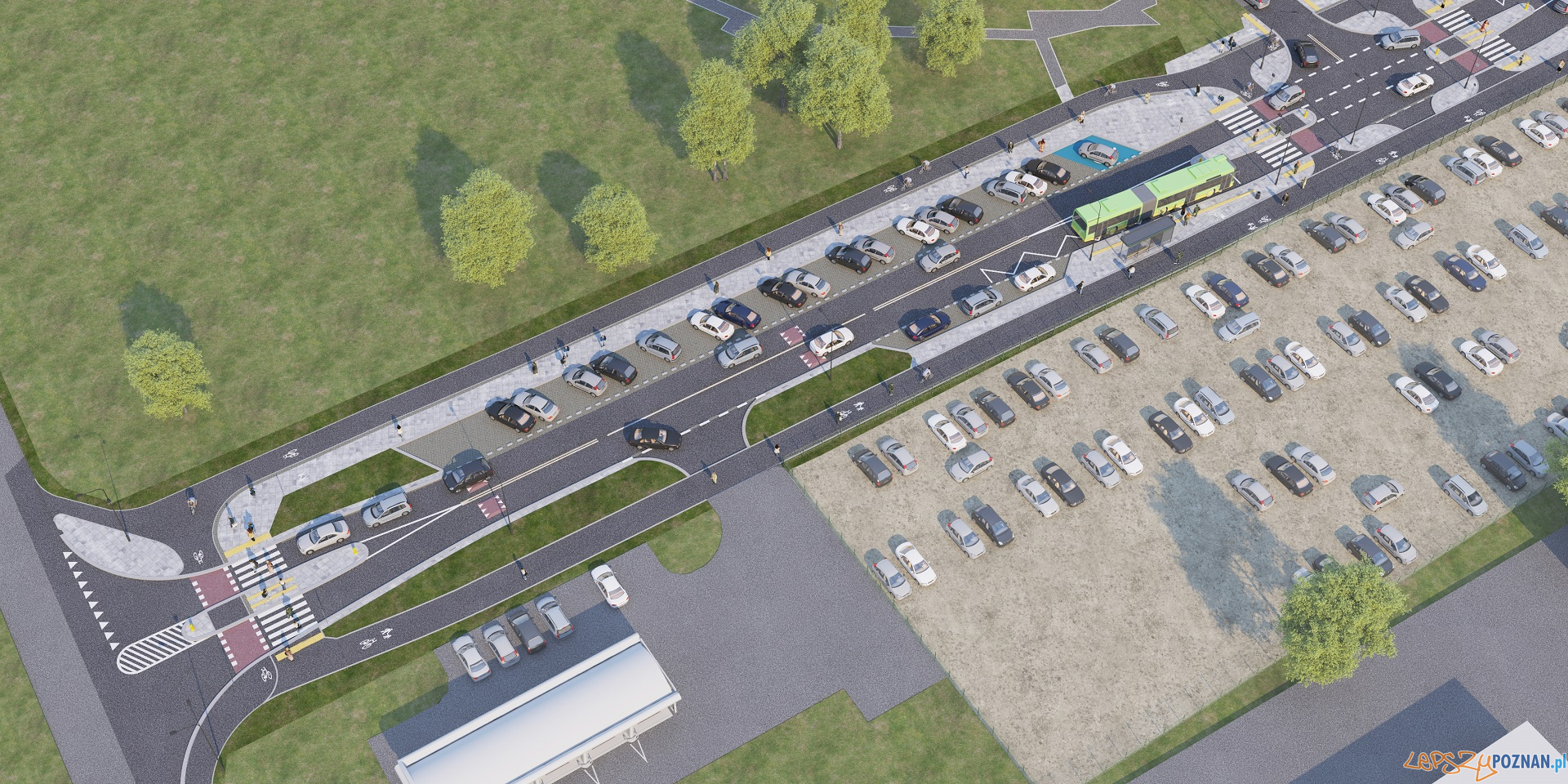 Wizualizacja pętli tramwajowo-autobusowej w rejonie ulicy Falistej Foto: materiały prasowe Wizualizacja pętli tramwajowo-autobusowej w rejonie ulicy Falistej Foto: materiały prasowe