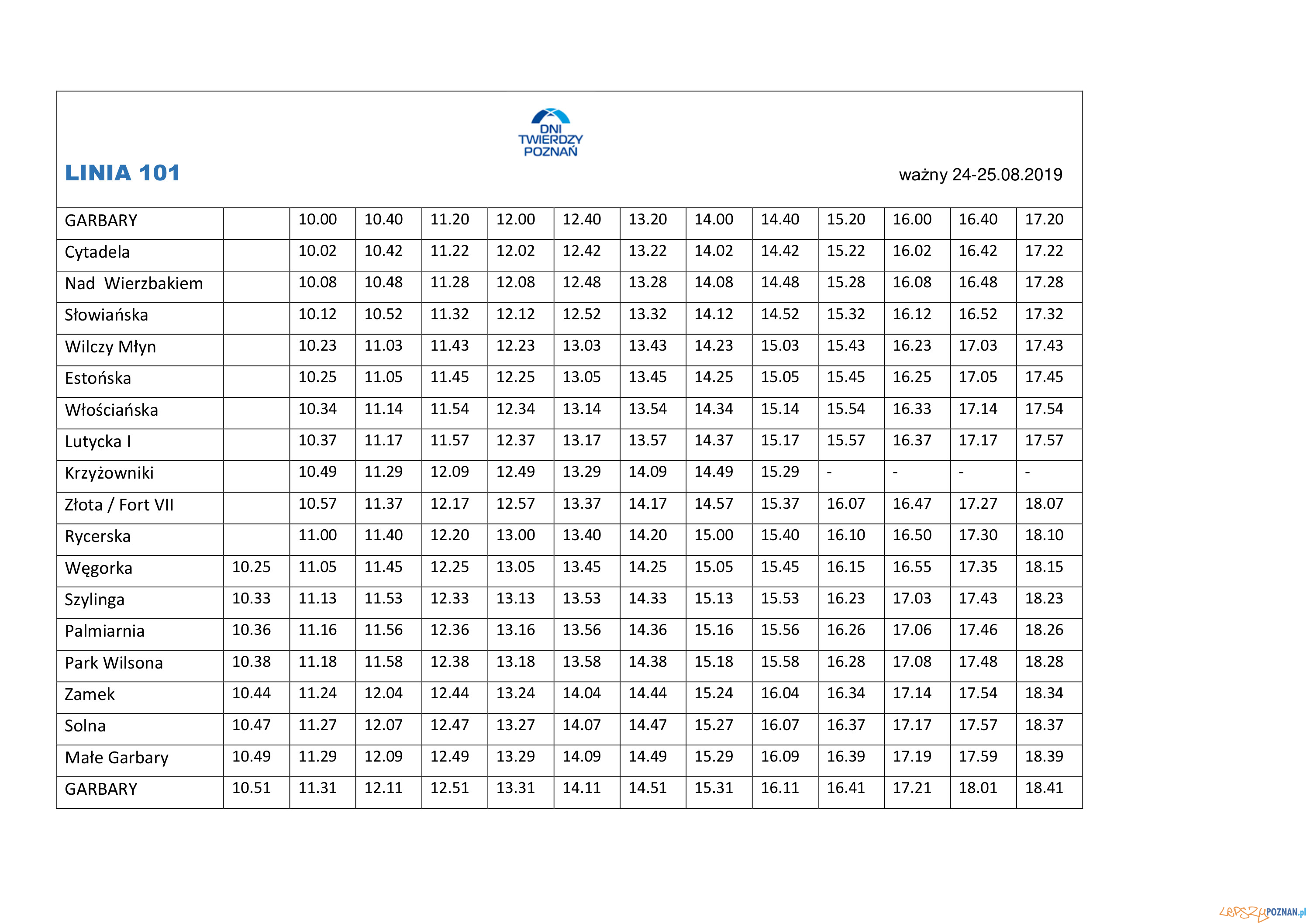 Linia 101 rozklad jazdy Foto: materiały prasowe Linia 101 rozklad jazdy Foto: materiały prasowe