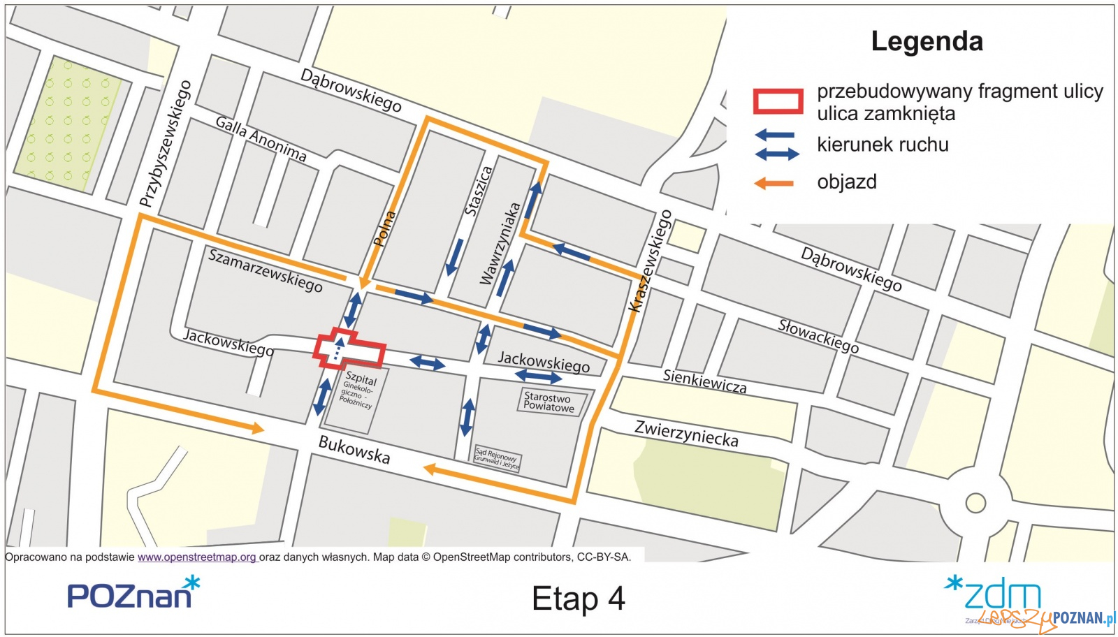 Przebudowa ul. Jackowskiego Foto: materiały prasowe Przebudowa ul. Jackowskiego Foto: materiały prasowe