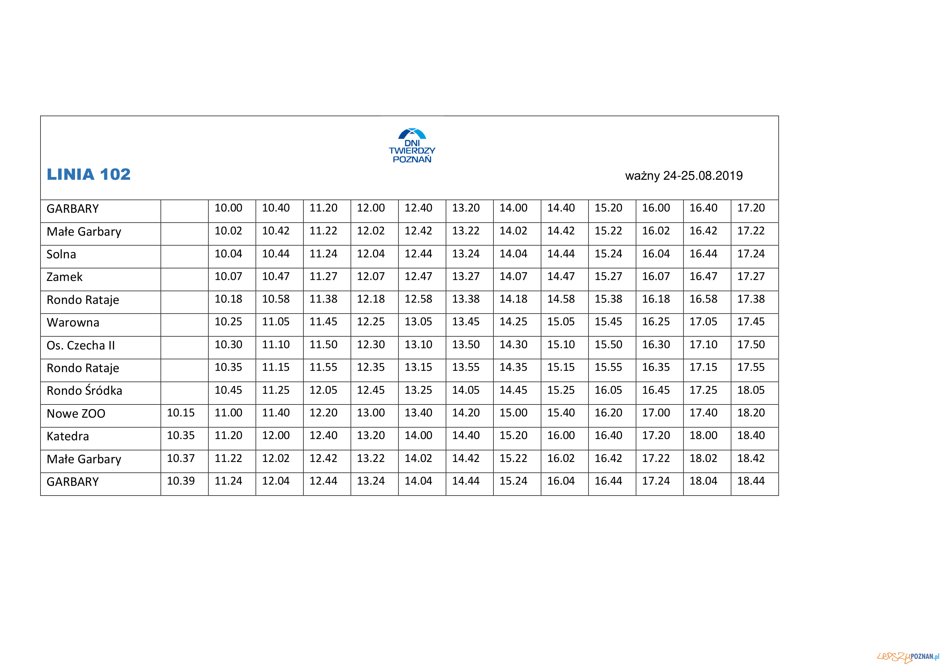 Linia 102 rozklad jazdy Foto: materiały prasowe Linia 102 rozklad jazdy Foto: materiały prasowe